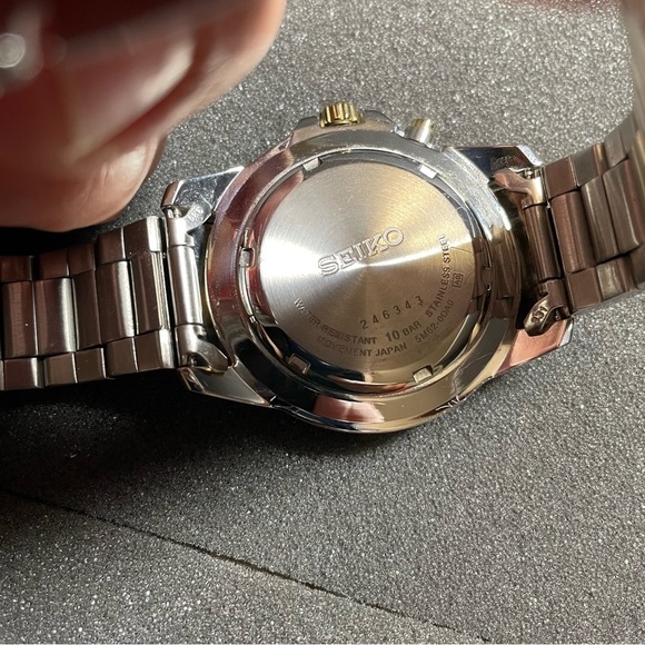 Mens Seiko Kinetic Watch 5M62-0AD0 Water Resistant 100m New Capacitor Working - Picture 8 of 16